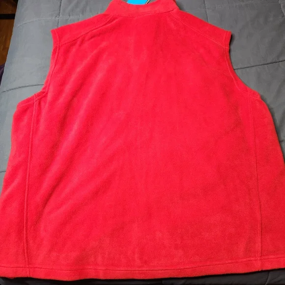Columbia Red Zip Up Fleece Vest - Picture 6 of 6